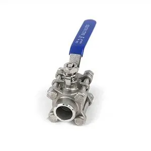 Cruach Dhosmálta 3 Píosa Ball Comhla 1000 WOG Iomlán Port Butt Weld